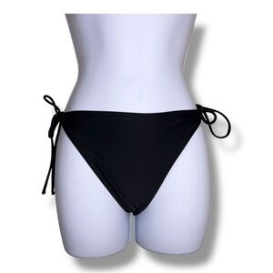 Large Juniors 11 13 No Boundaries Black Bikini Bottom Tie Closure Adjustable Fit